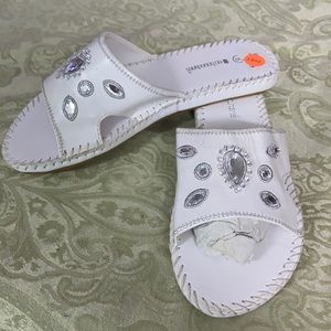 No Boundaries White Sandals